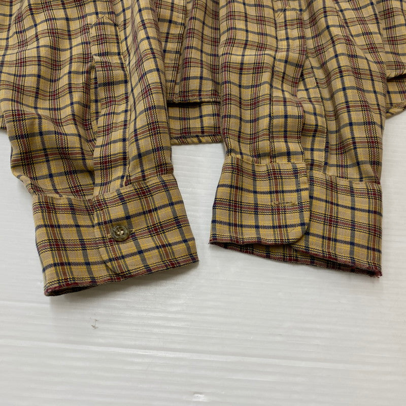 【現状渡し品】【メンズ】 SHELTER BAY by ARROW シェルターベイ バイ アロー BD L/S CHECK SHIRT ボタンダウン ロングスリーブ チェック シャツ 長袖トップス 145-260716-ss-06-tei サイズ：L カラー：ブラウン 万代Net店