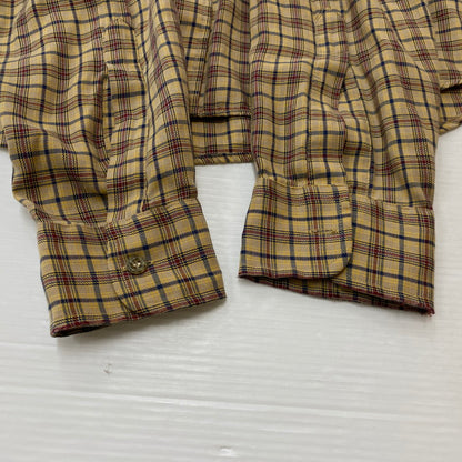 【現状渡し品】【メンズ】 SHELTER BAY by ARROW シェルターベイ バイ アロー BD L/S CHECK SHIRT ボタンダウン ロングスリーブ チェック シャツ 長袖トップス 145-260716-ss-06-tei サイズ：L カラー：ブラウン 万代Net店