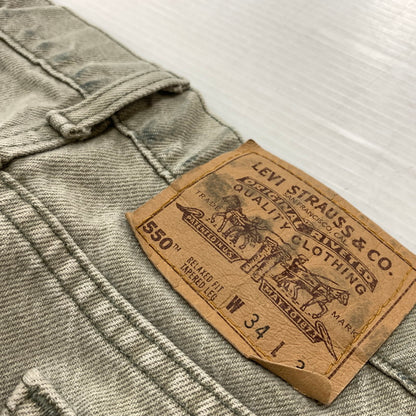 【中古品】【メンズ】 Levi's リーバイス 90's 550 DENIM PANTS MADE IN USA 40550-0232 90年代 デニムパンツ ボトムス ジーンズ ボタン裏 刻印585 オレンジタブ USA製 156-260331-ko-17-tei サイズ：W34L34 カラー：グレー系 万代Net店