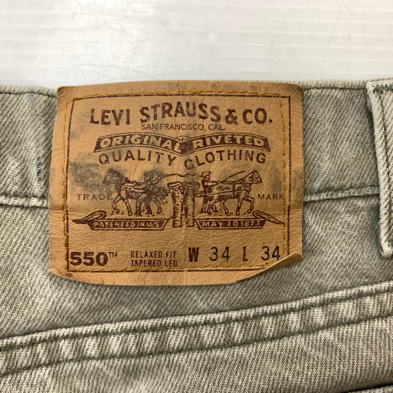 【中古品】【メンズ】 Levi's リーバイス 90's 550 DENIM PANTS MADE IN USA 40550-0232 90年代 デニムパンツ ボトムス ジーンズ ボタン裏 刻印585 オレンジタブ USA製 156-260331-ko-17-tei サイズ：W34L34 カラー：グレー系 万代Net店