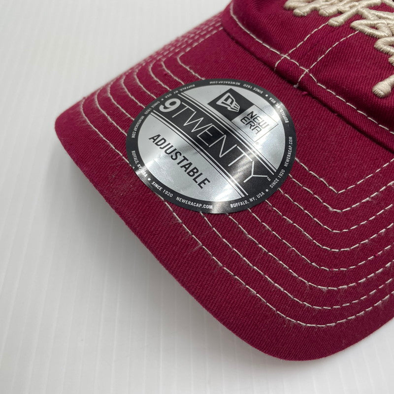 【中古品】【メンズ】 STUSSY ステューシー × NEW ERA ニューエラ 別注 コラボ 9TWENTY BASIC TRUCKER 1311126 ナイントゥエンティベーシック トラッカー キャップ 帽子 185-260704-yo-10-tei サイズ：57cm カラー：CARDINAL 万代Net店