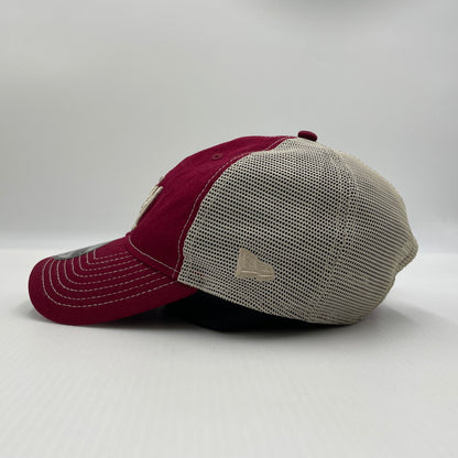 【中古品】【メンズ】 STUSSY ステューシー × NEW ERA ニューエラ 別注 コラボ 9TWENTY BASIC TRUCKER 1311126 ナイントゥエンティベーシック トラッカー キャップ 帽子 185-260704-yo-10-tei サイズ：57cm カラー：CARDINAL 万代Net店