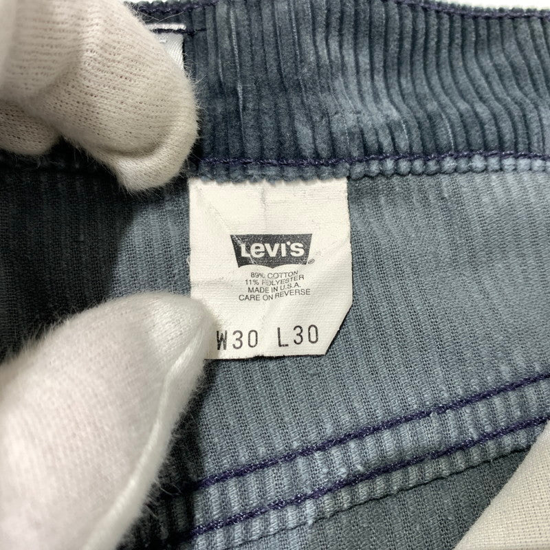【中古品】【メンズ】 Levi's リーバイス WIDE LEG SILVER TAB CORDUROY PANTS 913 ワイドレッグ シルバータブ コーデュロイ パンツ ボトムス 156-260401-ko-26-tei サイズ：W30L30 カラー：グレー系 万代Net店
