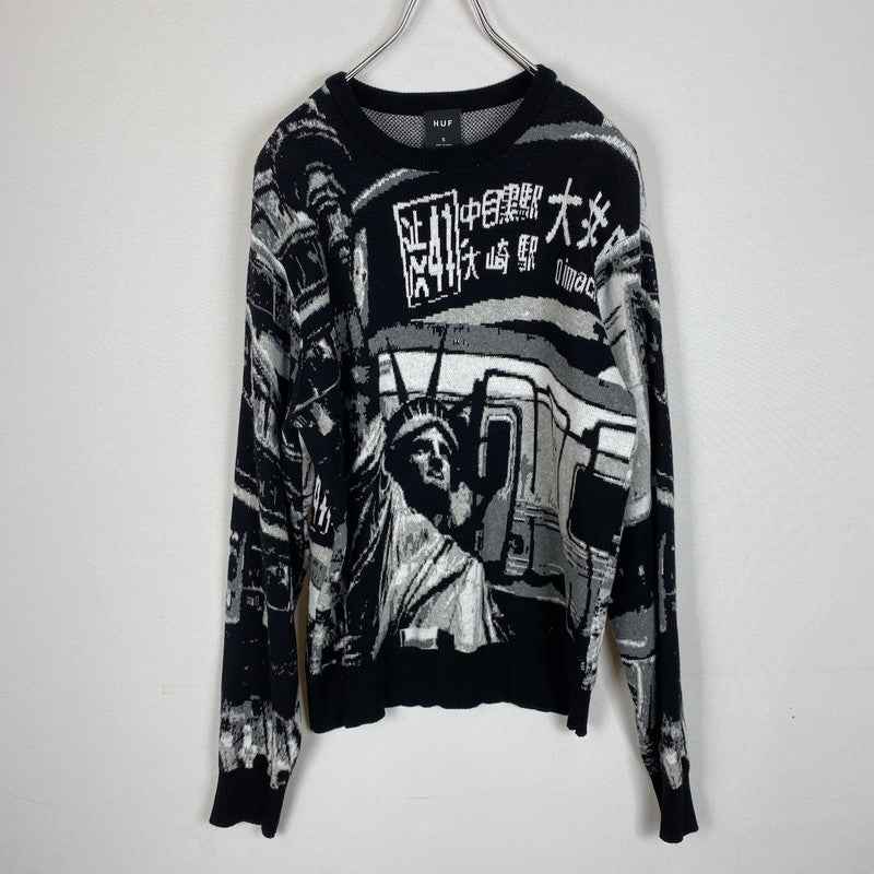 【中古品】【メンズ】 WORLDWIDE COMMUTER SWEATER FA25 KN00558 ワールドワイドコミューターセーター 長袖 トップス 142-260401-ks-14-fuzh サイズ：S カラー：総柄 万代Net店