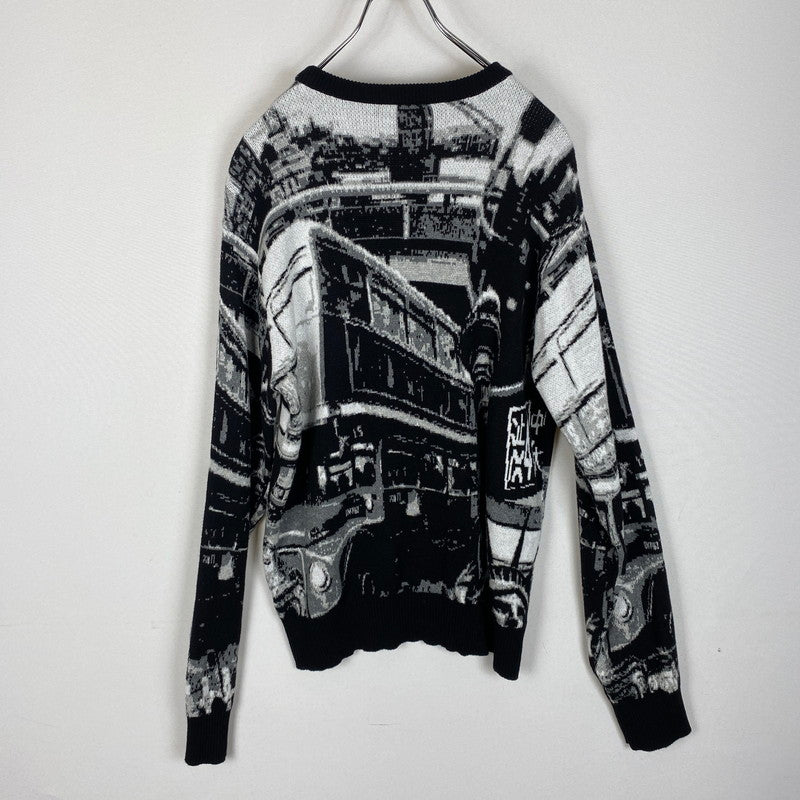 【中古品】【メンズ】 WORLDWIDE COMMUTER SWEATER FA25 KN00558 ワールドワイドコミューターセーター 長袖 トップス 142-260401-ks-14-fuzh サイズ：S カラー：総柄 万代Net店