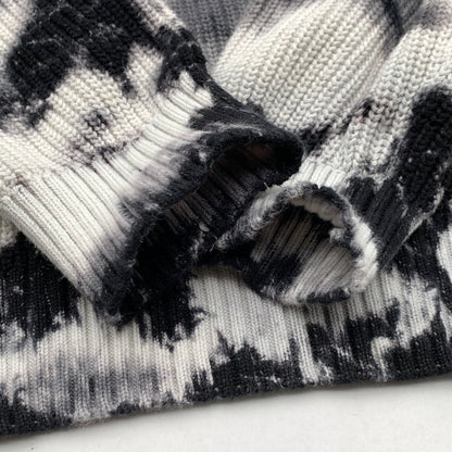 【メンズ】 HUF BAR LOGO TIE DYE CREW SWEATER ハフ バーロゴタイダイクルーネック セーター ニット ブランド 古着 142-260509-gm-29-fuz サイズ：S カラー：グレー 万代Net店
