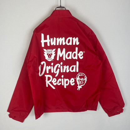 【中古品】【メンズ】 HUMANMADE ヒューマンメイド × KFC ケンタッキー・フライド・チキン RACING JACKET レーシング ジャケット ライトアウター 142-260327-ks-09-tei サイズ：M カラー：レッド 万代Net店