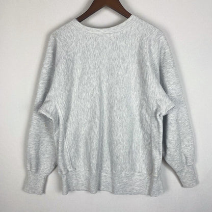 【現状渡し品】【メンズ】 Champion チャンピオン 90's REVERSE WEAVE COLLEGE LOGO SWEAT 90年代 リバースウィーブ カレッジロゴ NU刺繍 スウェット 長袖 トップス トレーナー 目無し 刺繍タグ 145-260331-yo-10-tei サイズ：L カラー：グレー 万代Net店