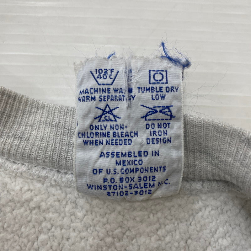 【現状渡し品】【メンズ】 Champion チャンピオン 90's REVERSE WEAVE COLLEGE LOGO SWEAT 90年代 リバースウィーブ カレッジロゴ NU刺繍 スウェット 長袖 トップス トレーナー 目無し 刺繍タグ 145-260331-yo-10-tei サイズ：L カラー：グレー 万代Net店