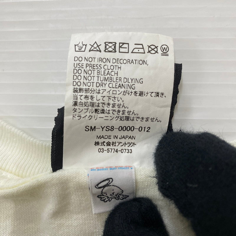 【ジャンク品】【メンズ】 SAINT Mxxxxxx SAINT MICHAEL セントマイケル 24SS RIBON SAINT TEE SM-YS8-0000-012 リボン セント Tシャツ 半袖 トップス 140-260401-ks-09-tei サイズ：XXL/※全体的に変色あり カラー：ホワイト/ブルー 万代Net店