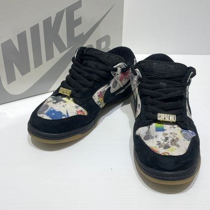 【中古品】【メンズ】 NIKE ナイキ × Supreme シュプリーム 別注 コラボ FD8778-001 SB DUNKLOW OG QS スニーカー 靴 160-260715-ko-04-tei サイズ：27cm カラー：ブラック 万代Net店