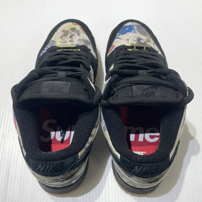 【中古品】【メンズ】 NIKE ナイキ × Supreme シュプリーム 別注 コラボ FD8778-001 SB DUNKLOW OG QS スニーカー 靴 160-260715-ko-04-tei サイズ：27cm カラー：ブラック 万代Net店