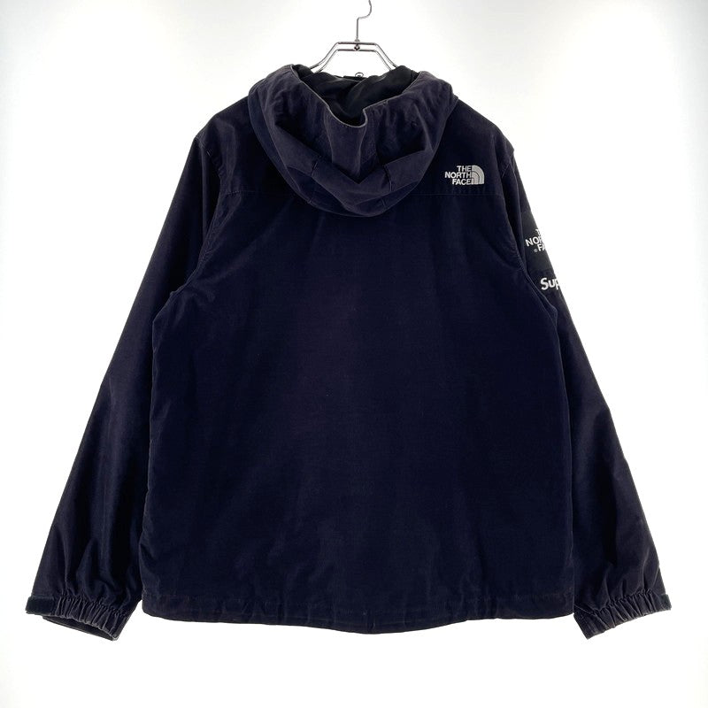 【中古品】【メンズ】 Supreme シュプリーム × THE NORTH FACE ザ・ノースフェイス 別注 コラボ 12AW CORDUROY MOUNTAIN SHELL JACKET NP01250 コーデュロイ マウンテン シェル ジャケット ライトアウター 149-260404-yo-16-tei サイズ：M カラー：ネイビー 万代Net店