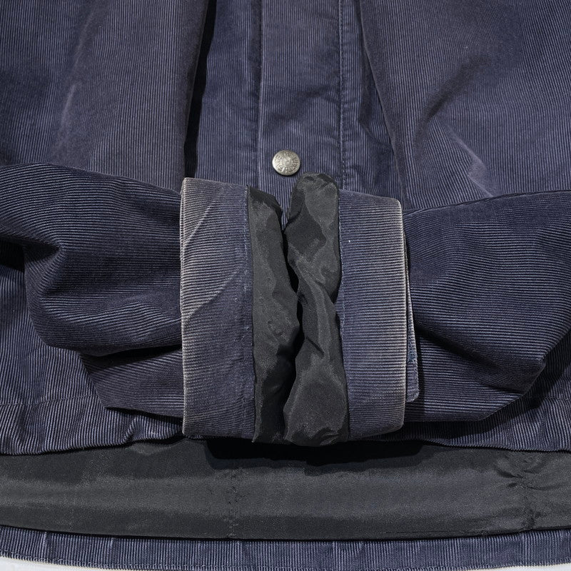 【中古品】【メンズ】 Supreme シュプリーム × THE NORTH FACE ザ・ノースフェイス 別注 コラボ 12AW CORDUROY MOUNTAIN SHELL JACKET NP01250 コーデュロイ マウンテン シェル ジャケット ライトアウター 149-260404-yo-16-tei サイズ：M カラー：ネイビー 万代Net店