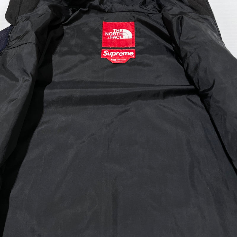 【中古品】【メンズ】 Supreme シュプリーム × THE NORTH FACE ザ・ノースフェイス 別注 コラボ 12AW CORDUROY MOUNTAIN SHELL JACKET NP01250 コーデュロイ マウンテン シェル ジャケット ライトアウター 149-260404-yo-16-tei サイズ：M カラー：ネイビー 万代Net店