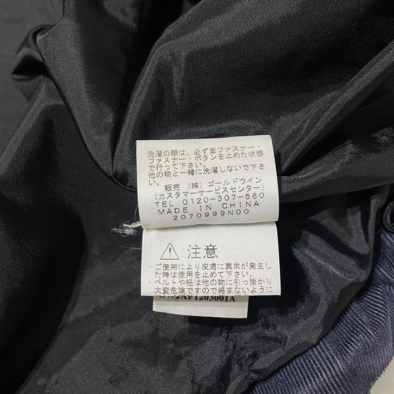 【中古品】【メンズ】 Supreme シュプリーム × THE NORTH FACE ザ・ノースフェイス 別注 コラボ 12AW CORDUROY MOUNTAIN SHELL JACKET NP01250 コーデュロイ マウンテン シェル ジャケット ライトアウター 149-260404-yo-16-tei サイズ：M カラー：ネイビー 万代Net店