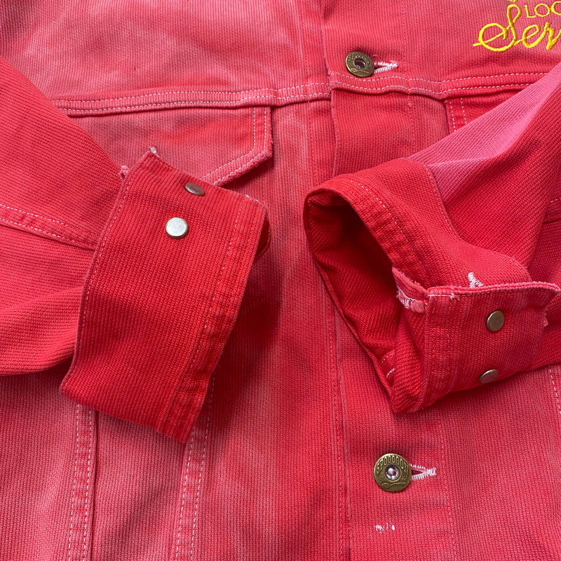 【中古品】【メンズ】 SWJP エスダブリュージェーピー PIQUE TRACKER JACKET SW-25FW-001 ピケ トラッカー ジャケット ライトアウター 142-260327-ks-02-tei サイズ：XL カラー：レッド 万代Net店