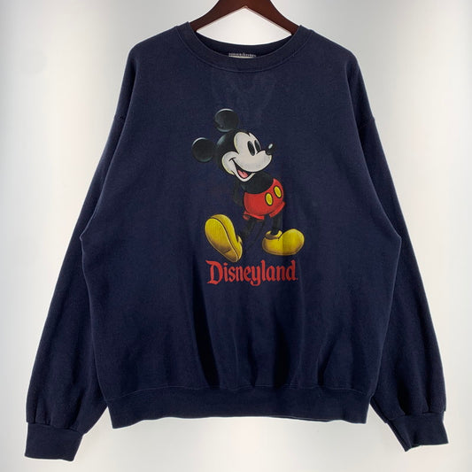 【中古品】【メンズ】 Disney ディズニー 90's MICKEY SWEAT SHIRT 90年代 ミッキー スウェット トップス トレーナー 145-260401-ko-13-tei サイズ：不明 カラー：ネイビー 万代Net店