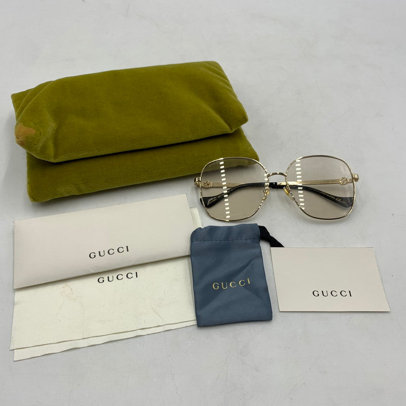 【中古品】【メンズ】 GUCCI グッチ SUNGLASSES GG1089SA-005 サングラス アクセサリー アイウェア チェーンホール 203-260404-ko-06-tei サイズ：61□15-145 カラー：ゴールド 万代Net店