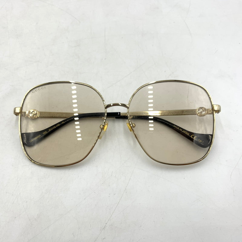 【中古品】【メンズ】 GUCCI グッチ SUNGLASSES GG1089SA-005 サングラス アクセサリー アイウェア チェーンホール 203-260404-ko-06-tei サイズ：61□15-145 カラー：ゴールド 万代Net店