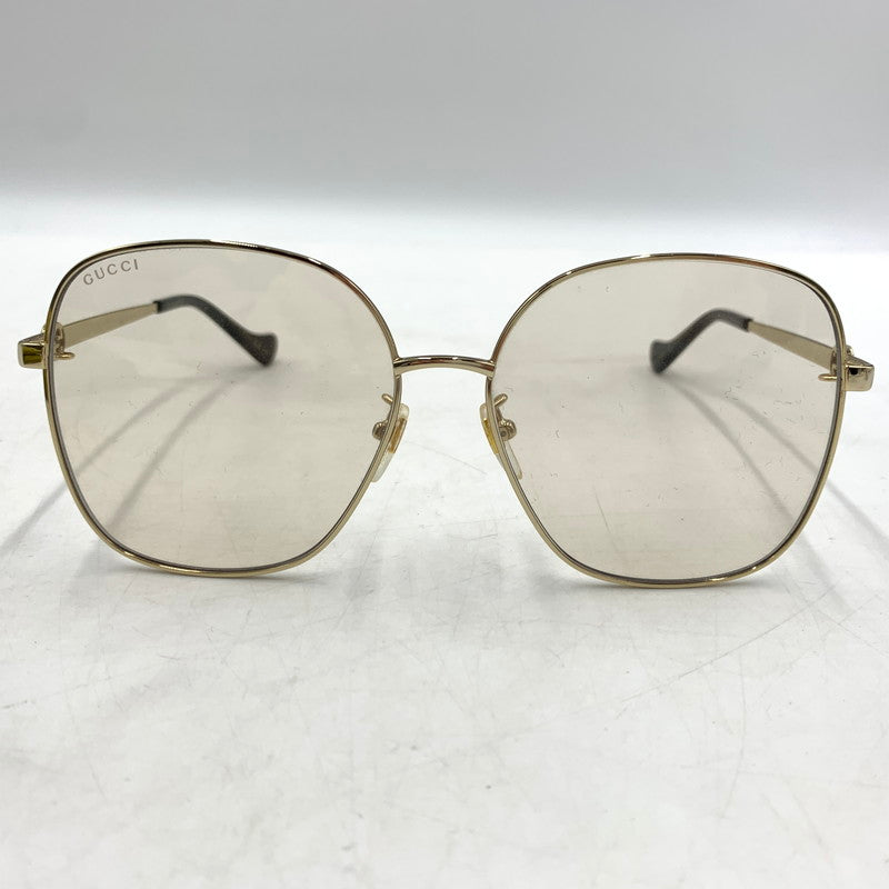 【中古品】【メンズ】 GUCCI グッチ SUNGLASSES GG1089SA-005 サングラス アクセサリー アイウェア チェーンホール 203-260404-ko-06-tei サイズ：61□15-145 カラー：ゴールド 万代Net店