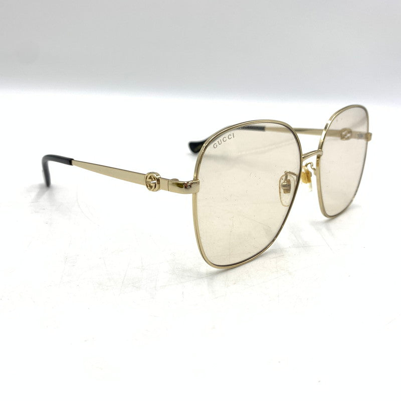 【中古品】【メンズ】 GUCCI グッチ SUNGLASSES GG1089SA-005 サングラス アクセサリー アイウェア チェーンホール 203-260404-ko-06-tei サイズ：61□15-145 カラー：ゴールド 万代Net店