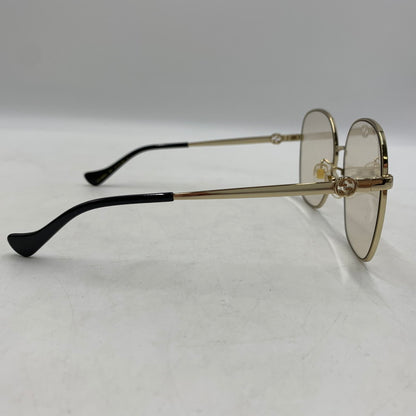 【中古品】【メンズ】 GUCCI グッチ SUNGLASSES GG1089SA-005 サングラス アクセサリー アイウェア チェーンホール 203-260404-ko-06-tei サイズ：61□15-145 カラー：ゴールド 万代Net店