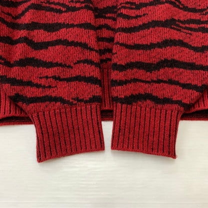 【中古品】【メンズ】 TIGER MOHAIR JAQUARD KNIT SWEATER 25FW-WMK-KN05 タイガー モヘア ジャカード ニット セーター トップス 140-260331-ko-11-fuzh サイズ：L カラー：レッド 万代Net店