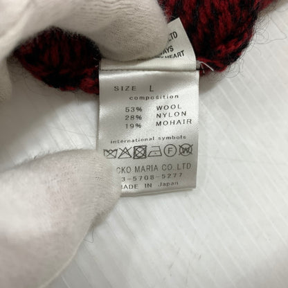 【中古品】【メンズ】 TIGER MOHAIR JAQUARD KNIT SWEATER 25FW-WMK-KN05 タイガー モヘア ジャカード ニット セーター トップス 140-260331-ko-11-fuzh サイズ：L カラー：レッド 万代Net店