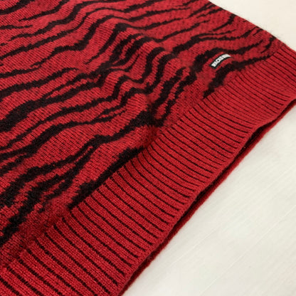 【中古品】【メンズ】 TIGER MOHAIR JAQUARD KNIT SWEATER 25FW-WMK-KN05 タイガー モヘア ジャカード ニット セーター トップス 140-260331-ko-11-fuzh サイズ：L カラー：レッド 万代Net店