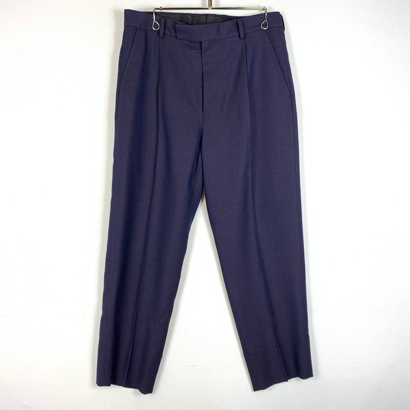 【中古品】【メンズ】 DORMEUIL PLEATED TROUSERS ドーメル プリーツ トラウザー ボトムス スラックスパンツ 151-260331-ko-24-fuzh サイズ：M カラー：ネイビー/パープル系 万代Net店