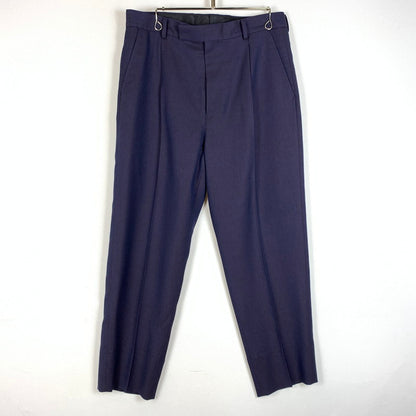 【中古品】【メンズ】 DORMEUIL PLEATED TROUSERS ドーメル プリーツ トラウザー ボトムス スラックスパンツ 151-260331-ko-24-fuzh サイズ：M カラー：ネイビー/パープル系 万代Net店
