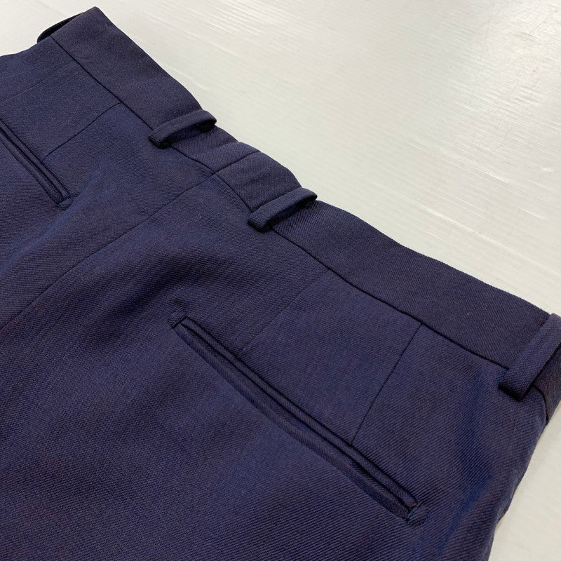 【中古品】【メンズ】 DORMEUIL PLEATED TROUSERS ドーメル プリーツ トラウザー ボトムス スラックスパンツ 151-260331-ko-24-fuzh サイズ：M カラー：ネイビー/パープル系 万代Net店