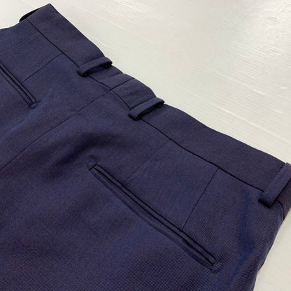 【中古品】【メンズ】 DORMEUIL PLEATED TROUSERS ドーメル プリーツ トラウザー ボトムス スラックスパンツ 151-260331-ko-24-fuzh サイズ：M カラー：ネイビー/パープル系 万代Net店