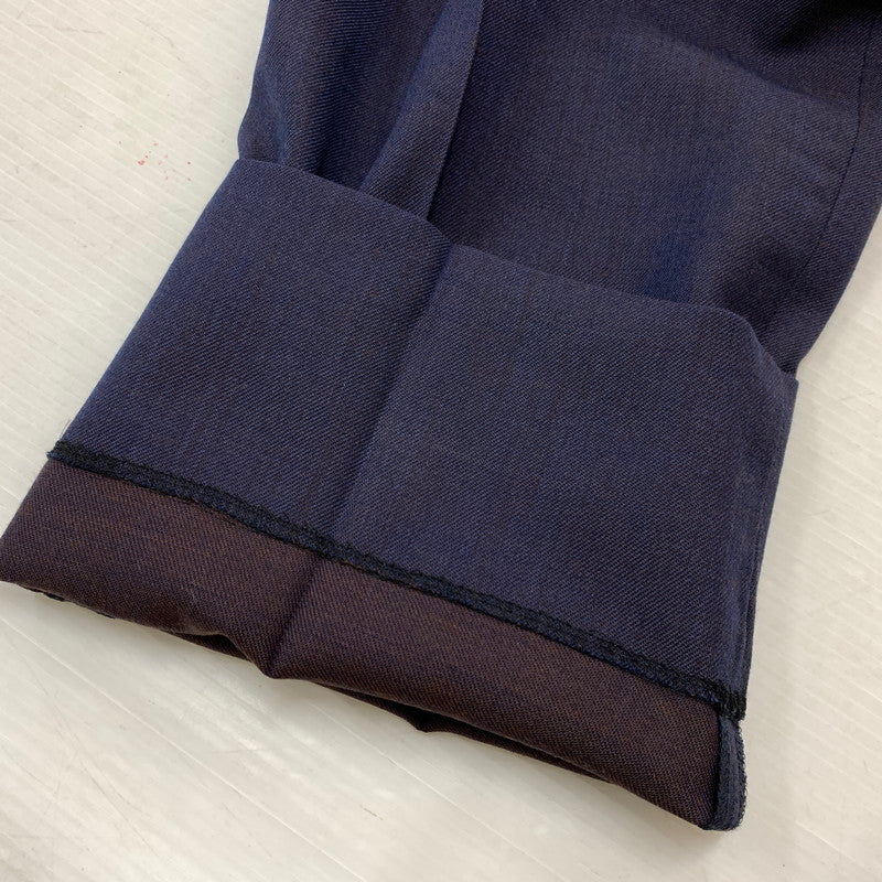 【中古品】【メンズ】 DORMEUIL PLEATED TROUSERS ドーメル プリーツ トラウザー ボトムス スラックスパンツ 151-260331-ko-24-fuzh サイズ：M カラー：ネイビー/パープル系 万代Net店
