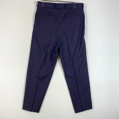 【中古品】【メンズ】 DORMEUIL PLEATED TROUSERS ドーメル プリーツ トラウザー ボトムス スラックスパンツ 151-260331-ko-24-fuzh サイズ：M カラー：ネイビー/パープル系 万代Net店