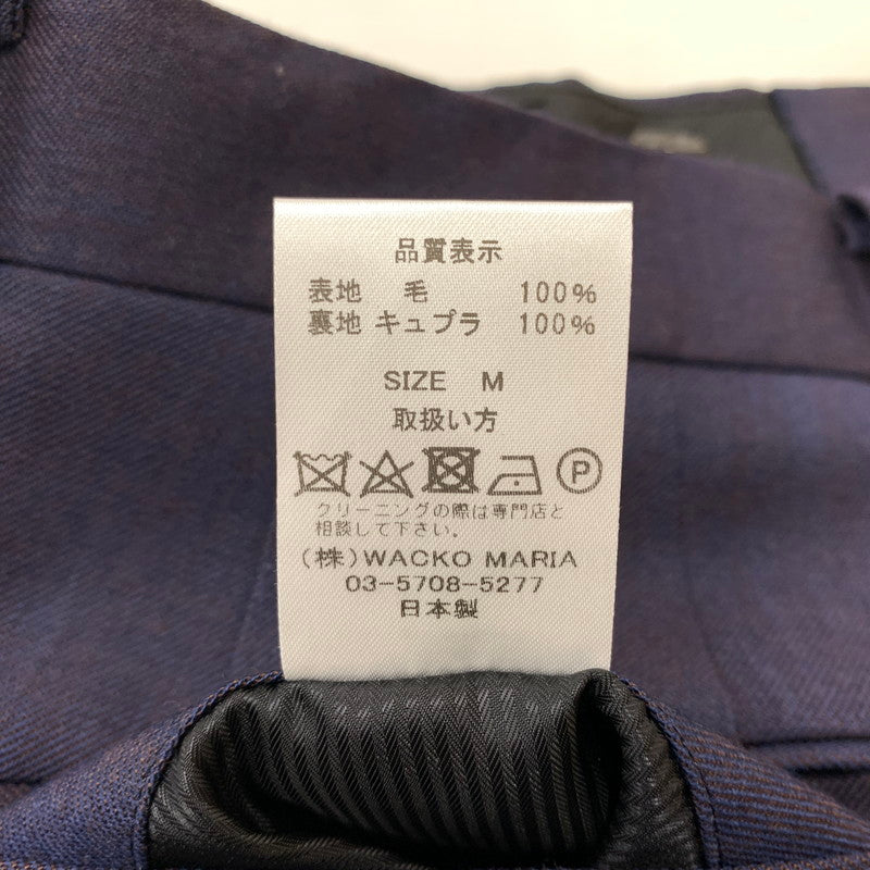 【中古品】【メンズ】 DORMEUIL PLEATED TROUSERS ドーメル プリーツ トラウザー ボトムス スラックスパンツ 151-260331-ko-24-fuzh サイズ：M カラー：ネイビー/パープル系 万代Net店