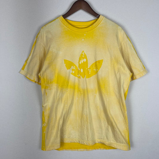 【中古品】【メンズ】 DINOWORKS JUICE SUMMER ディノワークス ジュース サマー S/S LOGO PRINT TEE ショートスリーブ ロゴプリント Tシャツ 半袖 トップス 140-260401-ks-03-tei サイズ：表記サイズ無し カラー：イエロー 万代Net店