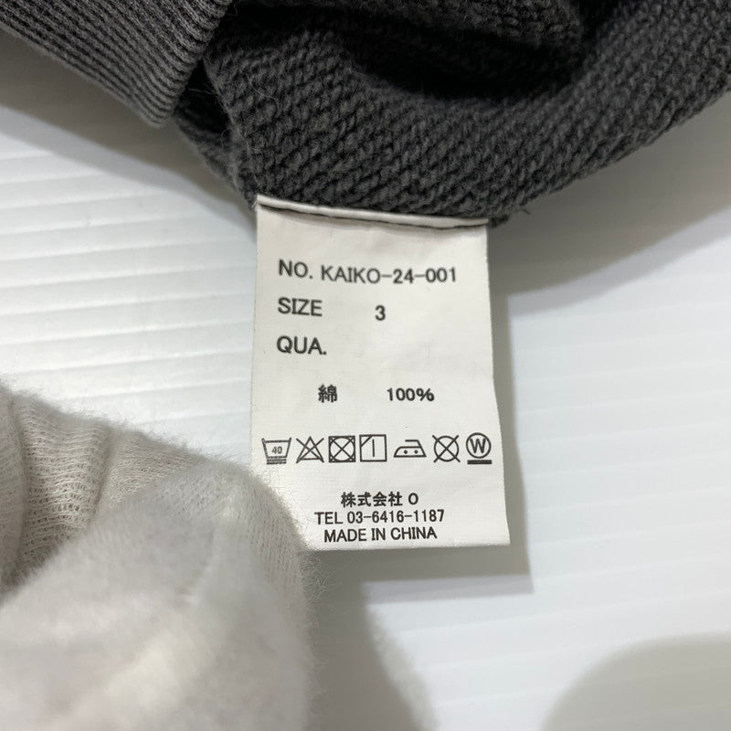 【中古品】【メンズ】 KAIKO カイコー FADED HEAVYWEIGHT SWEAT SHIRT KAIKO-24-001 フェイド ヘビーウェイトスウェットシャツ トップス トレーナー 140-260401-ko-15-tei サイズ：3 カラー：グレー 万代Net店