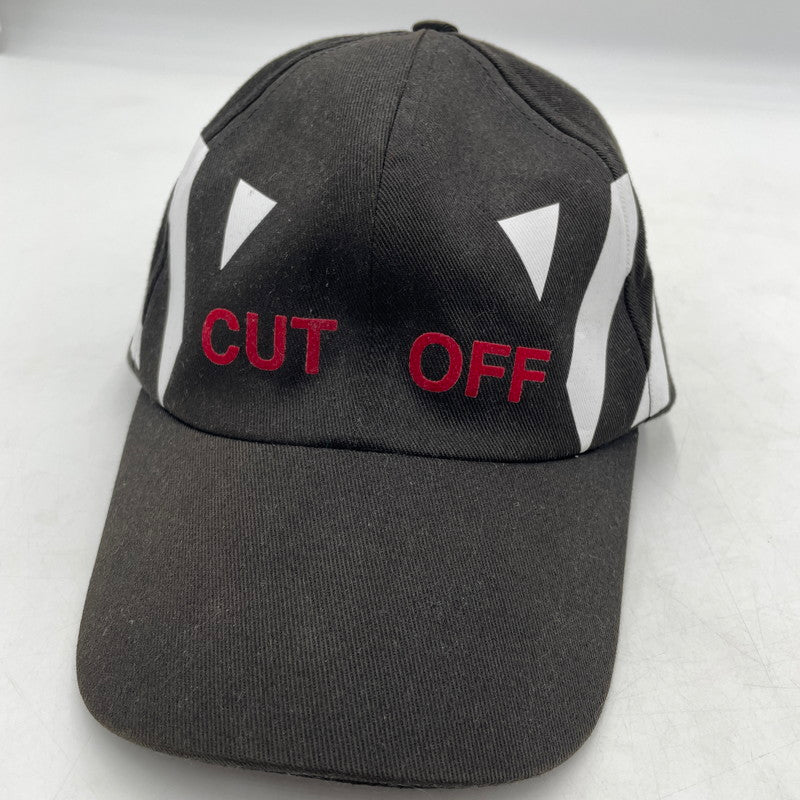 【中古品】【メンズ】 OFFWHITE off-white 16aw オフホワイト CUT OFF CAP カットオフキャップ 帽子 185-260809-nm-57-tei カラー：ブラック 万代Net店