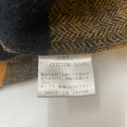 【中古品】【メンズ】 THE FLAT HEAD ザフラットヘッド HERRINGBONE CHECK SHIRT ヘリンボーン チェックシャツ 長袖 トップス 145-260331-yo-03-tei サイズ：38 カラー：オレンジ(ライトブラウン) 万代Net店
