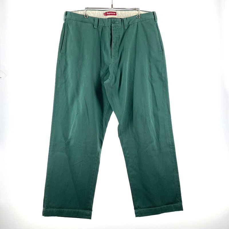 【中古品】【メンズ】 Supreme シュプリーム 24AW ARCLOGO CHINO PANT アーチロゴ チノパンツ ボトムス 149-260404-yo-01-tei サイズ：38 カラー：グリーン 万代Net店