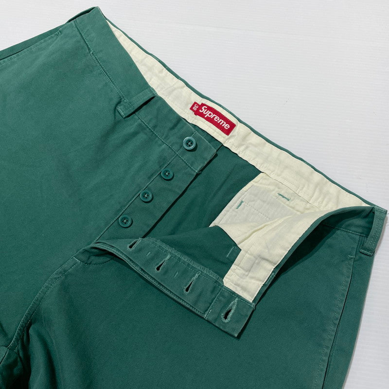 【中古品】【メンズ】 Supreme シュプリーム 24AW ARCLOGO CHINO PANT アーチロゴ チノパンツ ボトムス 149-260404-yo-01-tei サイズ：38 カラー：グリーン 万代Net店