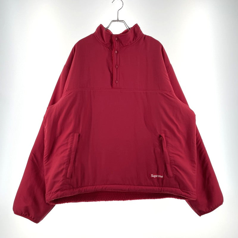 【中古品】【メンズ】 Supreme シュプリーム 23FW POLARTEC SHEARLING REVERSIBLE PULLOVER ポーラテック シアリング リバーシブル プルオーバー ジャケット 149-260404-yo-15-tei サイズ：XXL カラー：レッド 万代Net店
