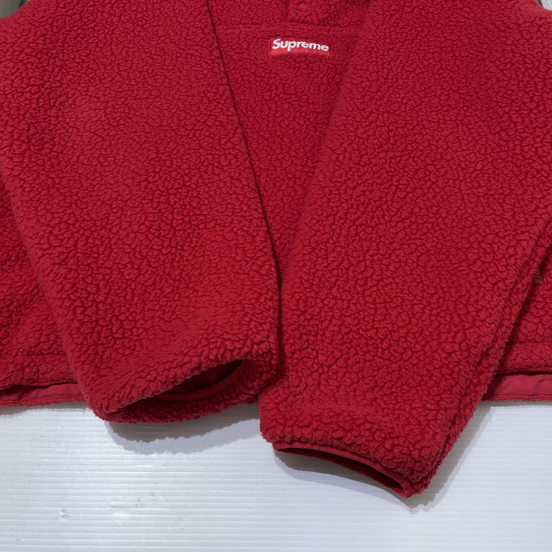 【中古品】【メンズ】 Supreme シュプリーム 23FW POLARTEC SHEARLING REVERSIBLE PULLOVER ポーラテック シアリング リバーシブル プルオーバー ジャケット 149-260404-yo-15-tei サイズ：XXL カラー：レッド 万代Net店