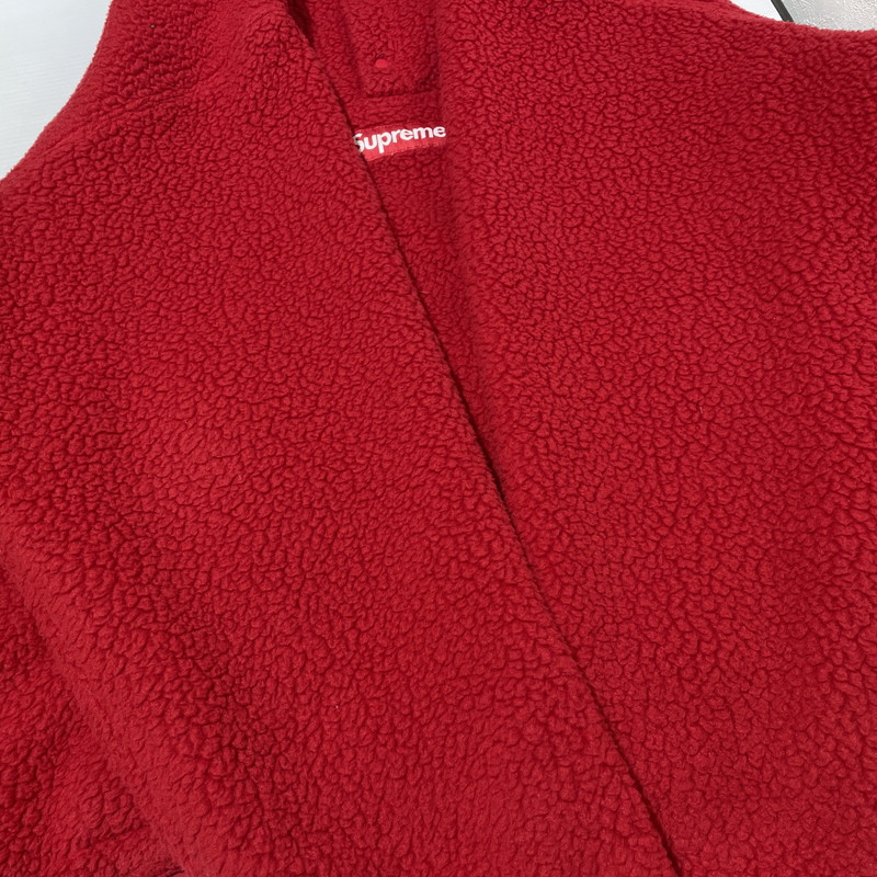 【中古品】【メンズ】 Supreme シュプリーム 23FW POLARTEC SHEARLING REVERSIBLE PULLOVER ポーラテック シアリング リバーシブル プルオーバー ジャケット 149-260404-yo-15-tei サイズ：XXL カラー：レッド 万代Net店