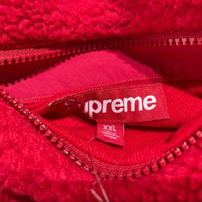 【中古品】【メンズ】 Supreme シュプリーム 23FW POLARTEC SHEARLING REVERSIBLE PULLOVER ポーラテック シアリング リバーシブル プルオーバー ジャケット 149-260404-yo-15-tei サイズ：XXL カラー：レッド 万代Net店
