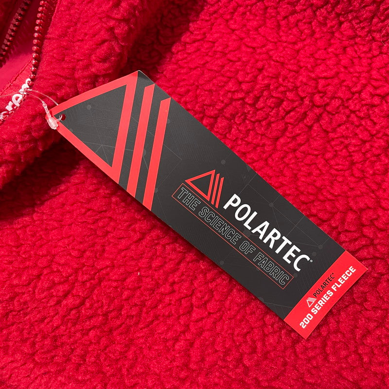 【中古品】【メンズ】 Supreme シュプリーム 23FW POLARTEC SHEARLING REVERSIBLE PULLOVER ポーラテック シアリング リバーシブル プルオーバー ジャケット 149-260404-yo-15-tei サイズ：XXL カラー：レッド 万代Net店