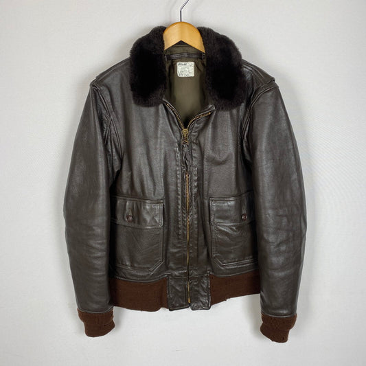 【ジャンク品】【メンズ】 BRILL BROS ブリルブロス 80's G-1 JACKET VINTAGE 80年代 G-1 ジャケット ヴィンテージ アウター 145-260401-ks-23-tei サイズ：40 カラー：ブラウン 万代Net店