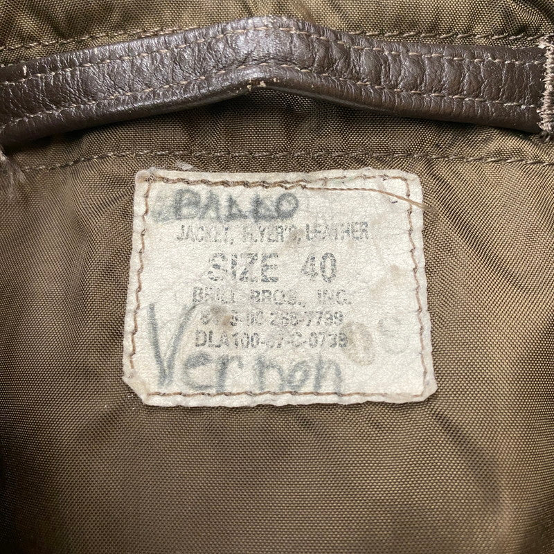 【ジャンク品】【メンズ】 BRILL BROS ブリルブロス 80's G-1 JACKET VINTAGE 80年代 G-1 ジャケット ヴィンテージ アウター 145-260401-ks-23-tei サイズ：40 カラー：ブラウン 万代Net店